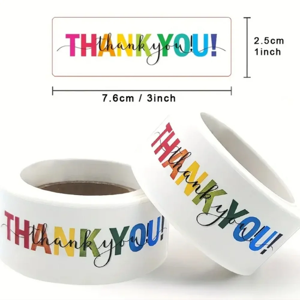 100 Pc pack Thank You Cards and Stickers